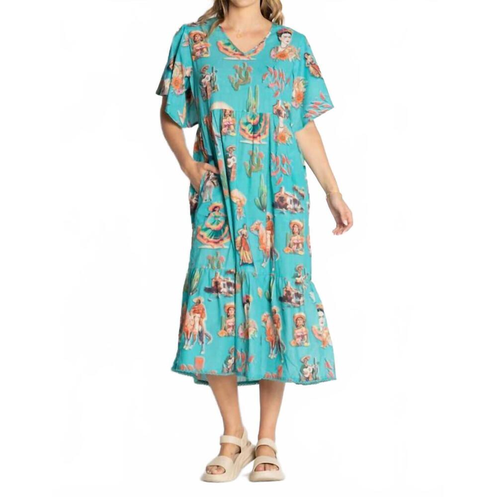 NEW LULALIFE arriba mini frida dress in mist